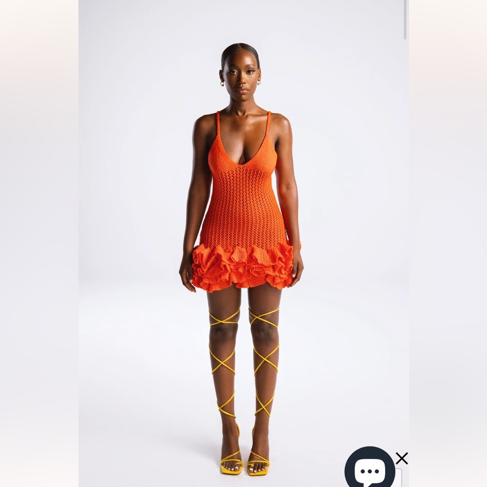 Hanifa Orange Iggy Mini Knit